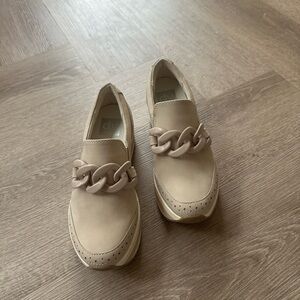 Dolce Vita Beige Chain Detail Loafers